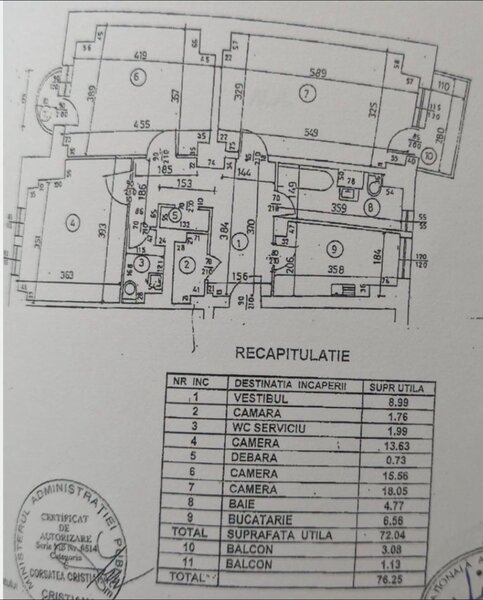 Crangasi, apartament 3 camere 76 mp mobilat si utilat la 8 minute de metrou